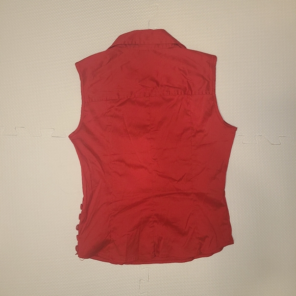 H&M Sleeveless Blouse Red - Picture 4 of 7